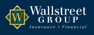 wallstrett wallstreet group logo on blue