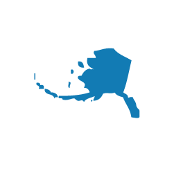 silhouette of state of alaska