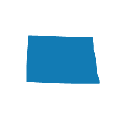 State__NorthDakota state of north dakota soaked in blue
