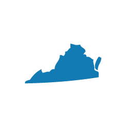 state of virginia in blue 
