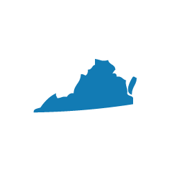 state of virginia in blue 