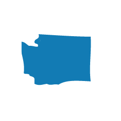 state of washington in blue