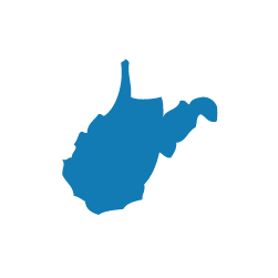 silhouette of west Virginia