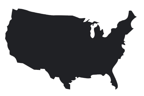 silhouette of united states